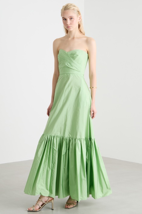 Abito bustier in taffetà