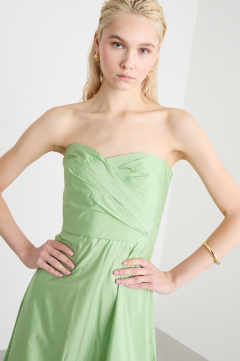 Abito bustier in taffetà