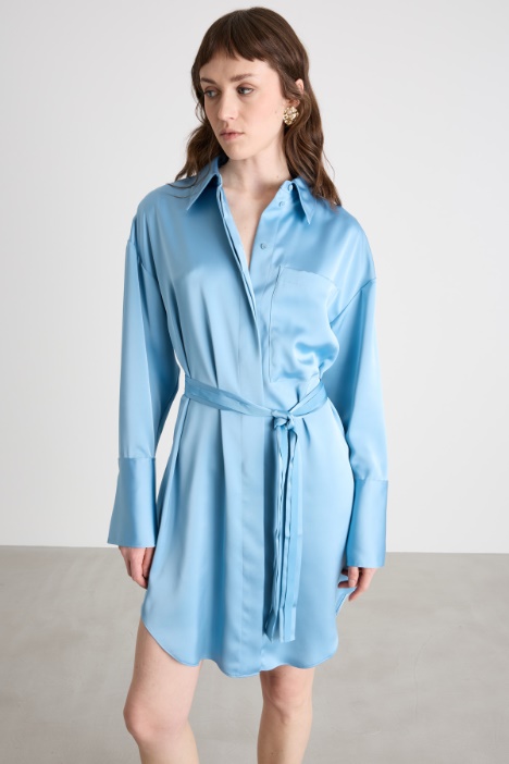 Abito chemisier in raso