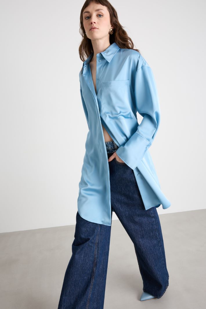 Abito chemisier in raso Intrend - 3