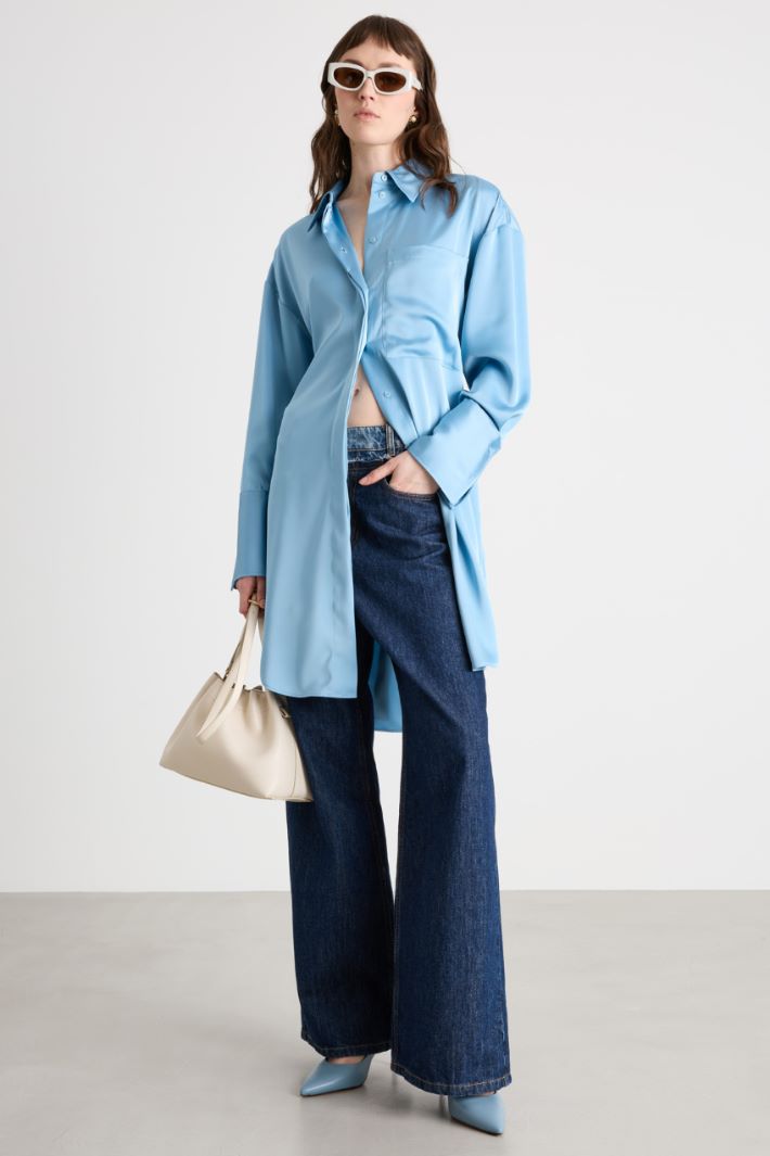 Abito chemisier in raso Intrend