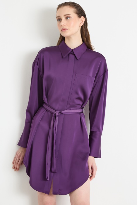 Abito chemisier in raso