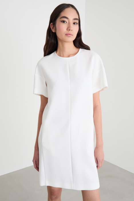 Abito T-shirt in cady