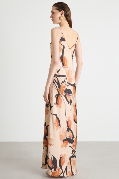 Maxi slip dress in raso