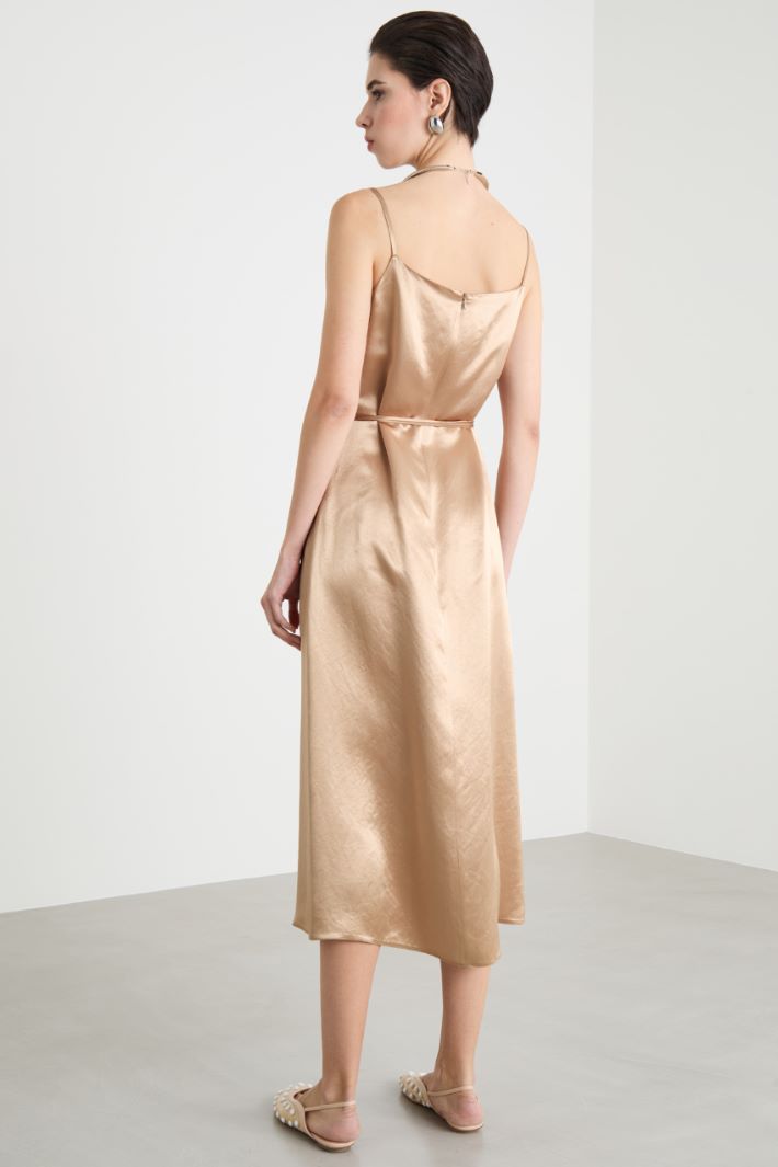 Abito slip dress in raso Intrend - 4