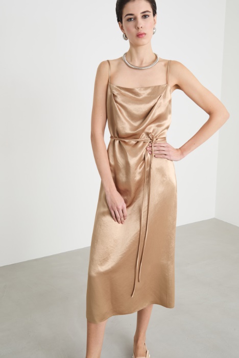 Abito slip dress in raso