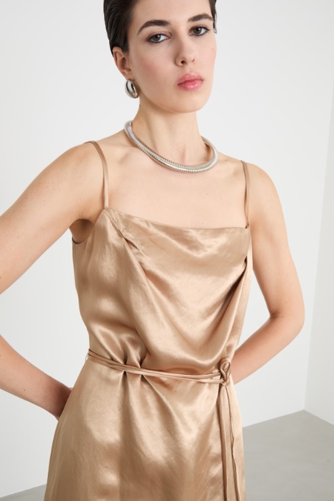 Abito slip dress in raso