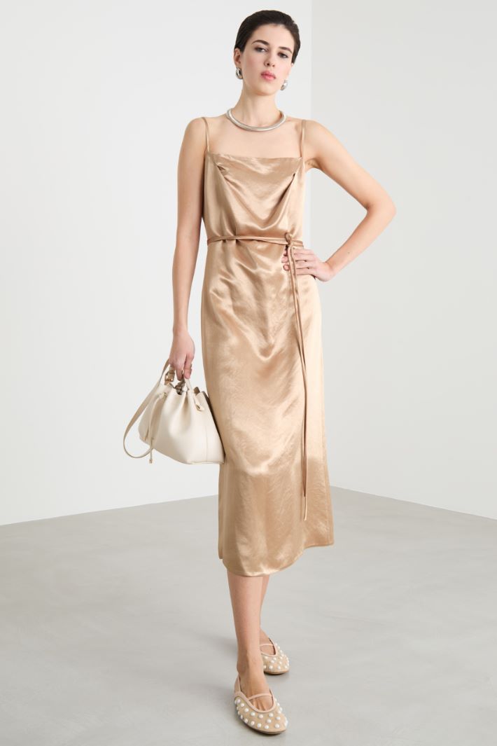 Abito slip dress in raso Intrend