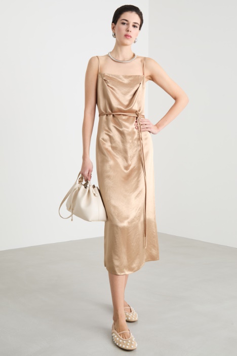 Abito slip dress in raso Intrend