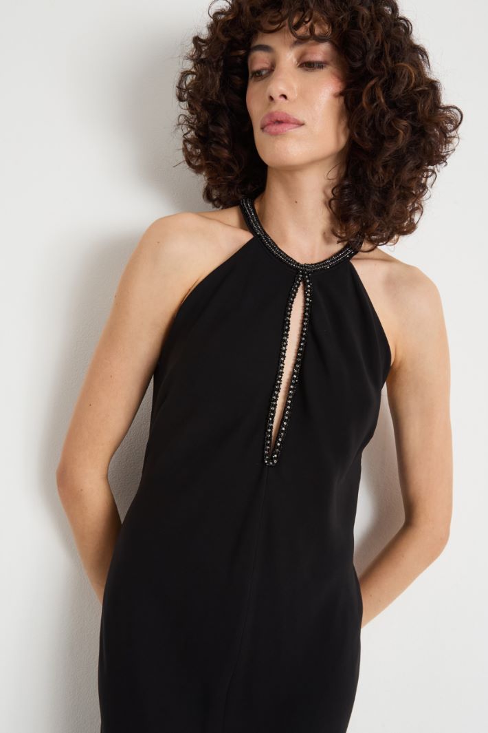 Abito fluido con cristalli ricamati Intrend - 3