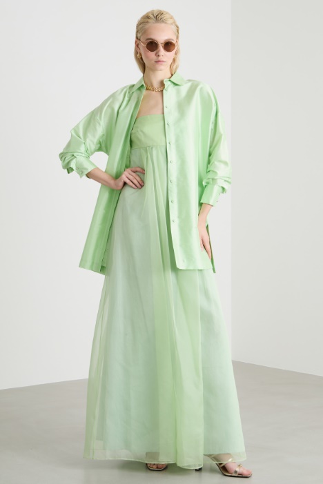 Abito bustier lungo in organza Intrend