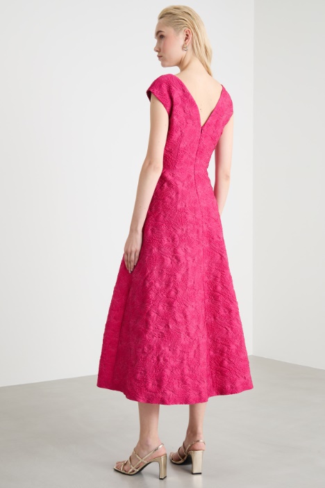 Abito svasato jacquard