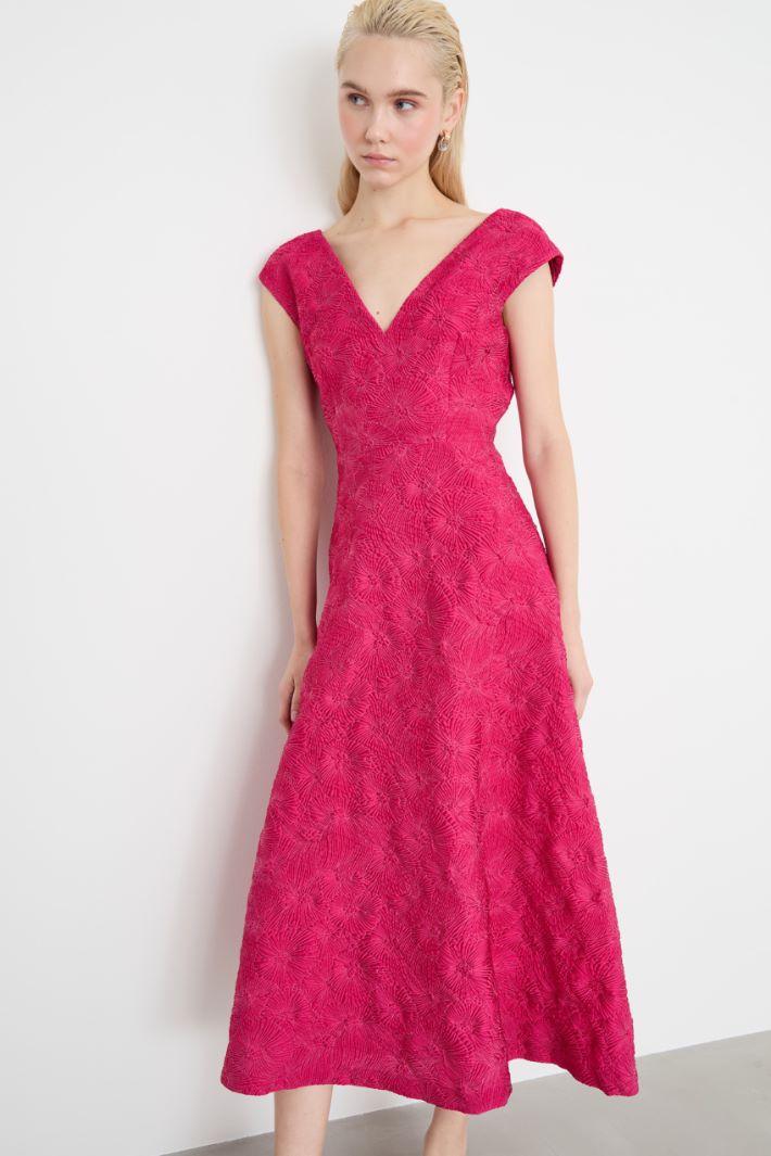Flared jacquard dress Intrend - 2