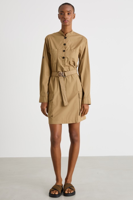 Cargo dress in popeline