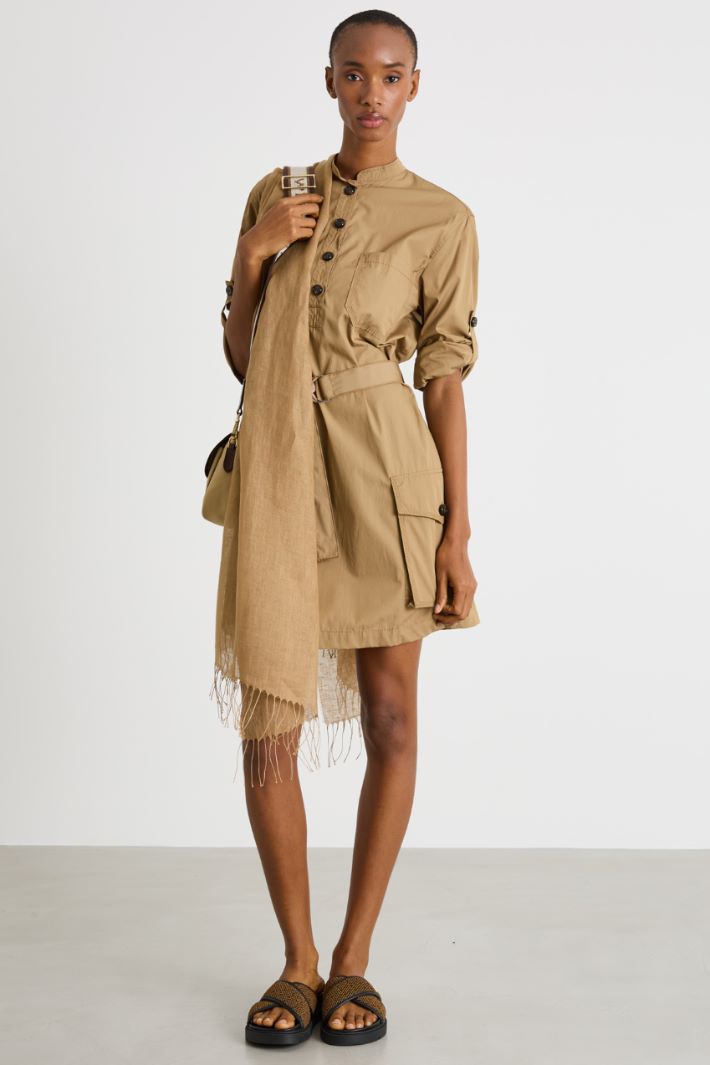 Cargo dress in popeline Intrend