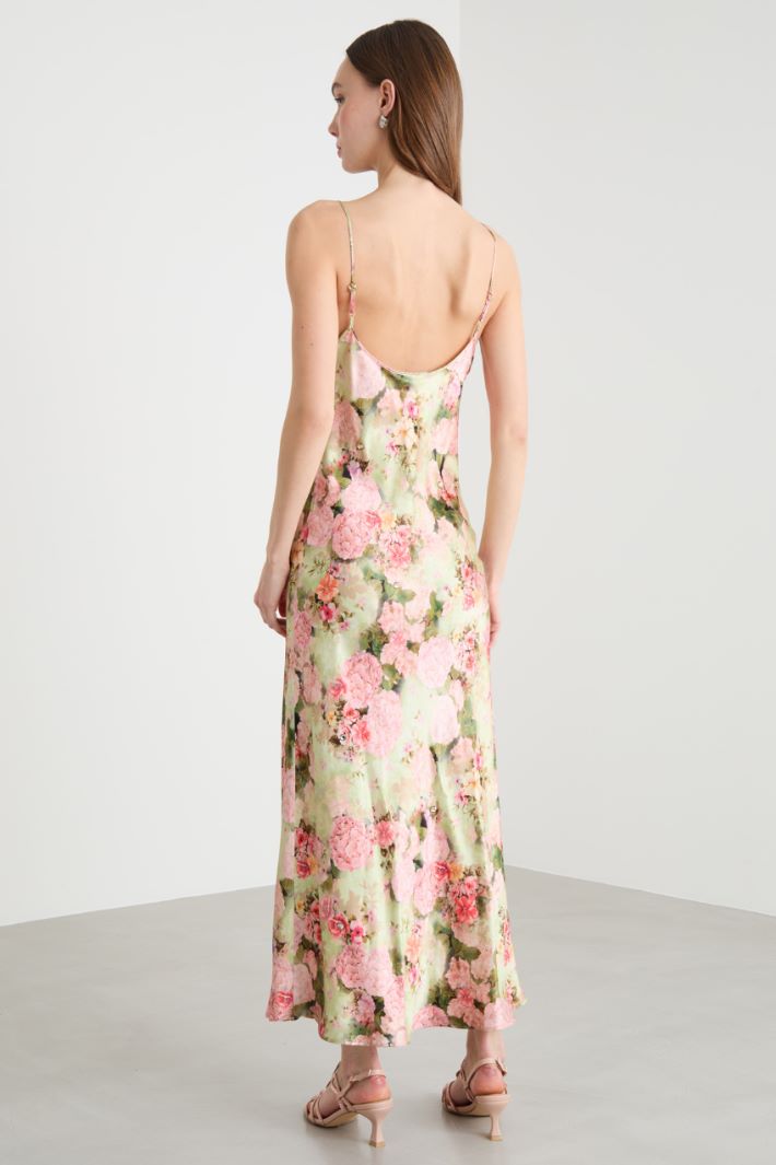 Abito slip dress in raso stampato Intrend - 4