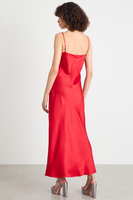 Abito slip dress in raso