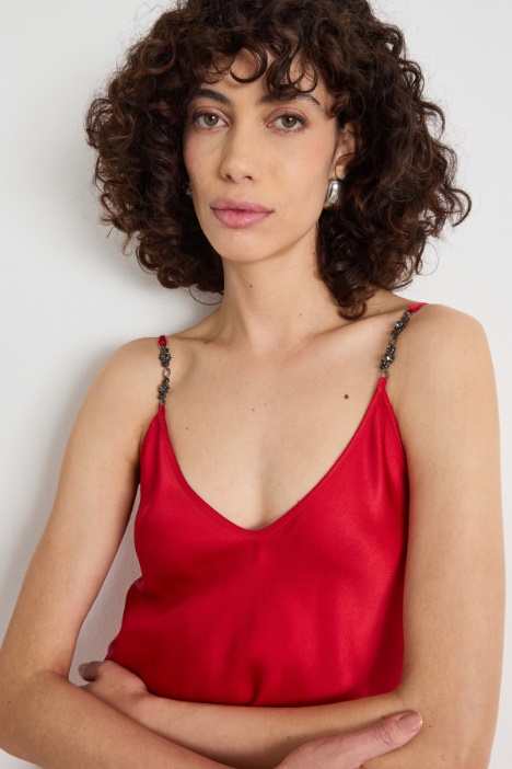 Abito slip dress in raso