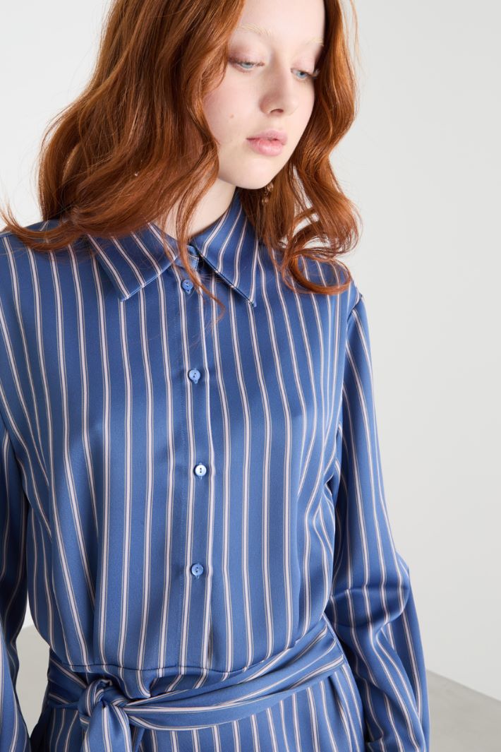 Satin shirt dress Intrend - 3
