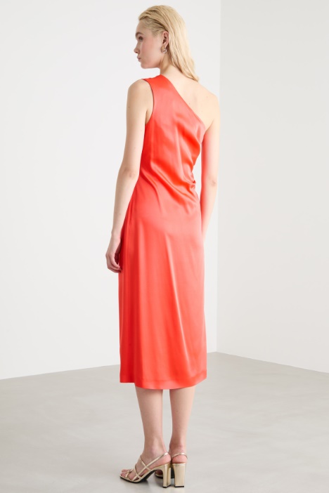 Abito monospalla in raso