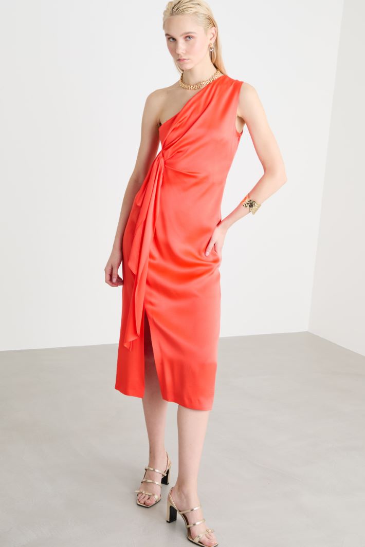 One-shoulder satin dress Intrend - 2