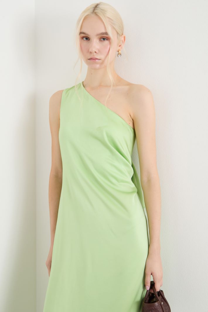 Abito monospalla in raso Intrend - 2