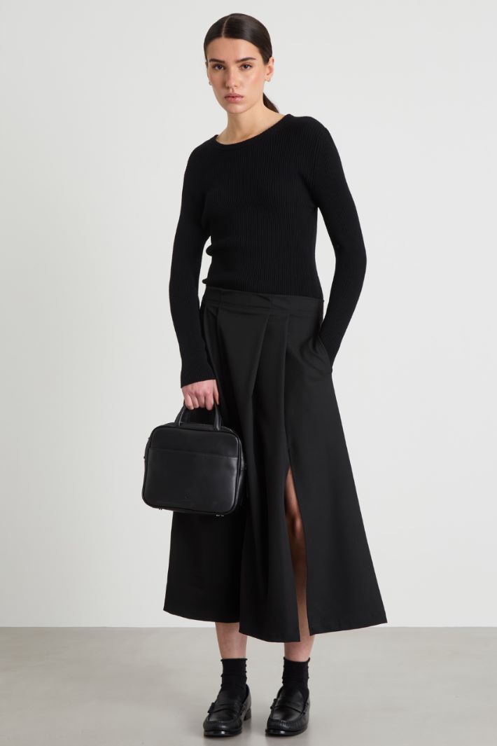 Knit and Twill Dress Intrend