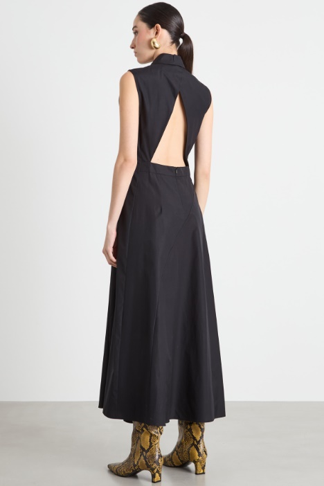 Abito in popeline con maxi volant