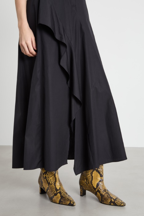 Abito in popeline con maxi volant