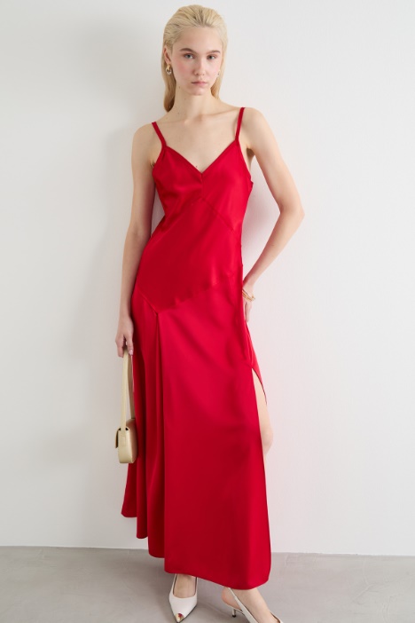 Maxi slip dress in raso