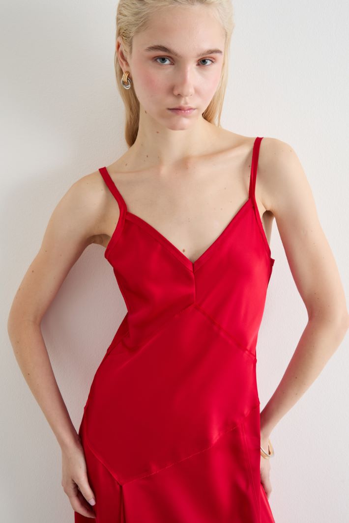 Satin maxi slip dress Intrend - 3