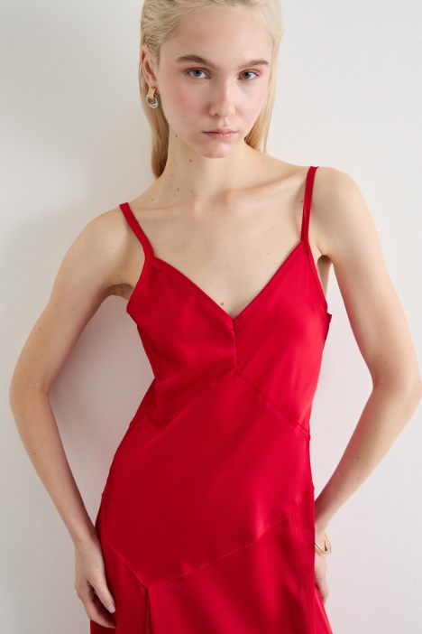 Maxi slip dress in raso