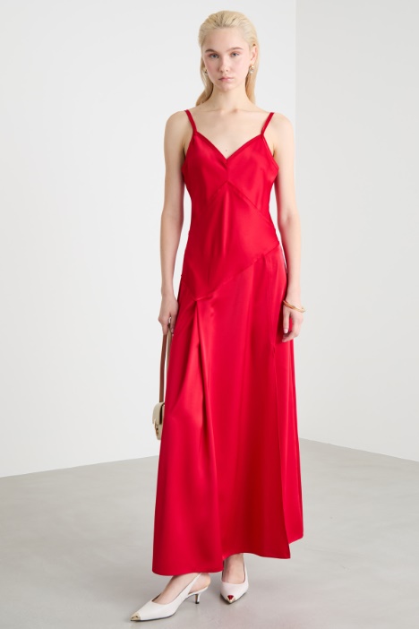 Satin maxi slip dress Intrend
