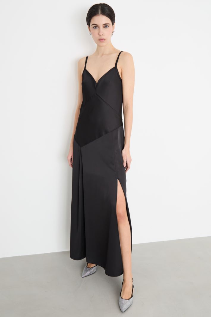 Satin maxi slip dress Intrend - 2