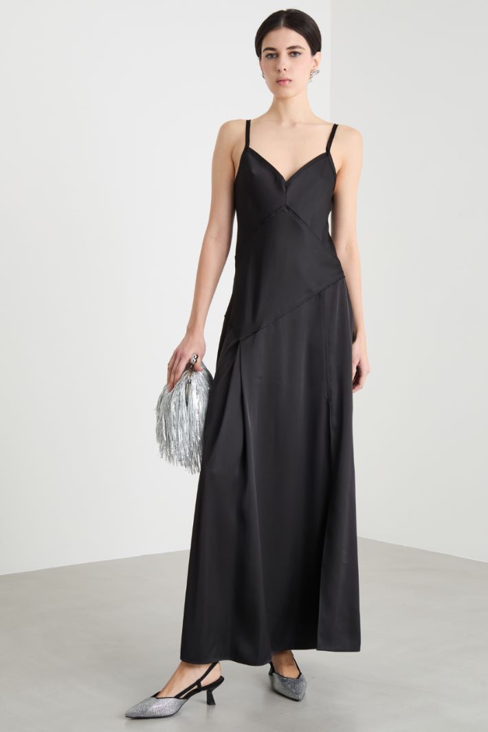 Satin maxi slip dress Intrend