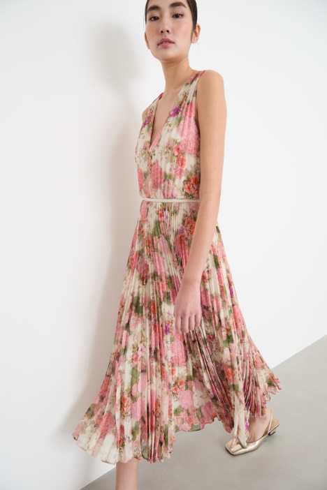 Abito in georgette plissé