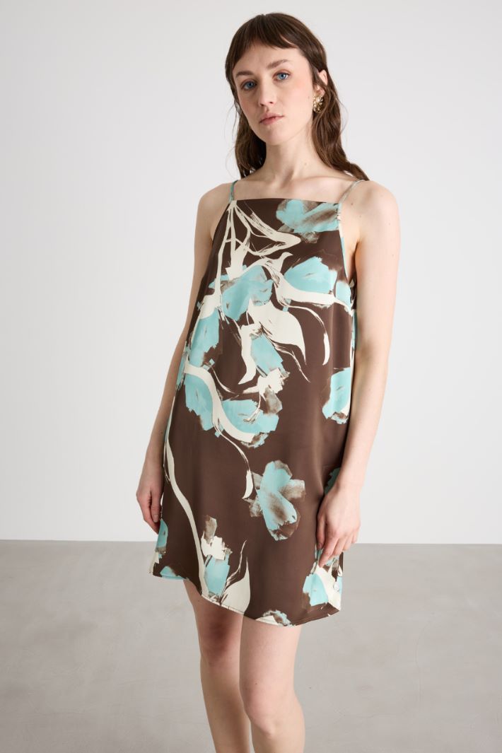 Satin Mini Dress Intrend - 2