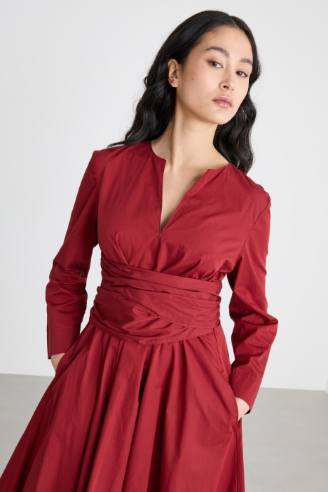 Abito in popeline di cotone