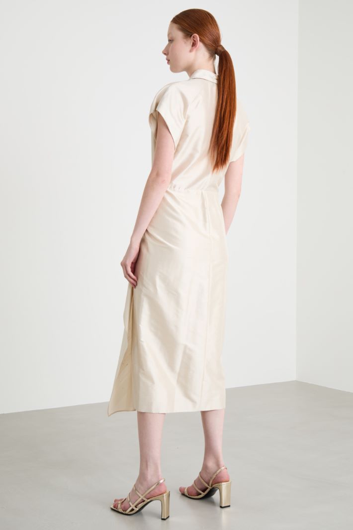 Shantung shirt dress Intrend - 4