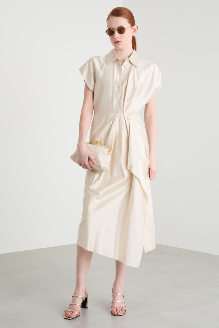 Shantung shirt dress Intrend