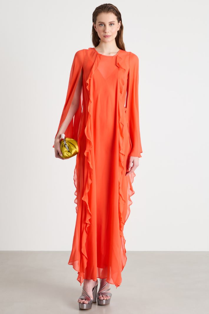 Ruffled georgette dress Intrend