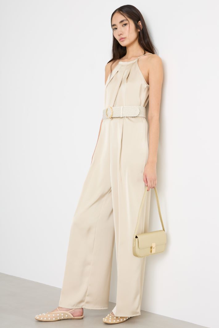Satin halterneck jumpsuit Intrend - 2