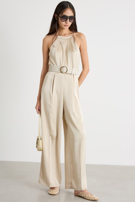 Satin halterneck jumpsuit Intrend