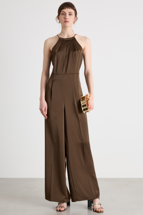 Tuta halterneck in raso Intrend