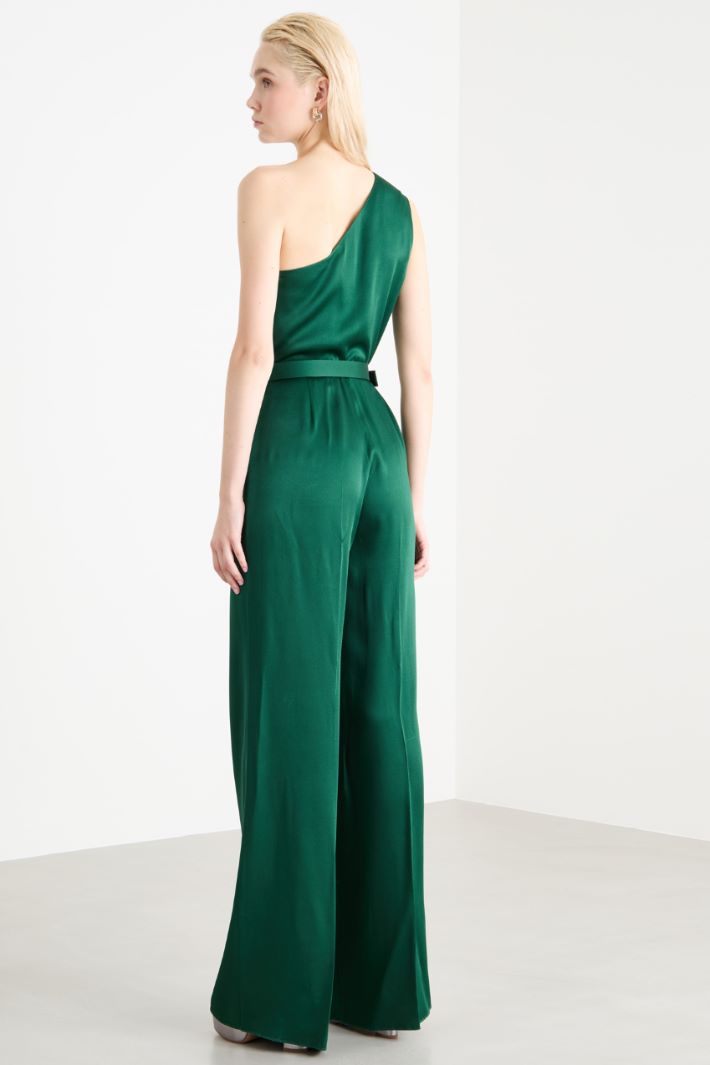 One-shoulder satin jumpsuit Intrend - 4