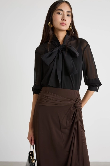 Georgette scarf blouse - Intrend