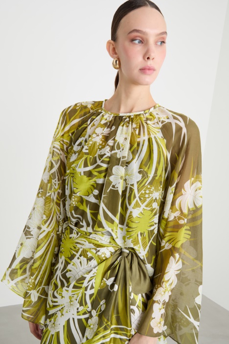 Blusa in mussola con top