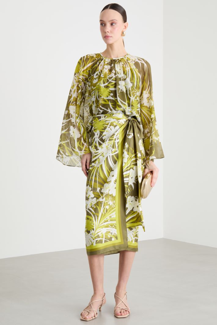 Blusa in mussola con top Intrend