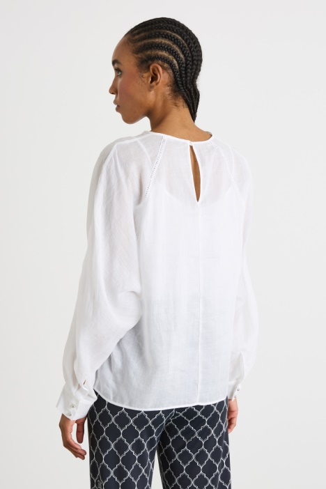 Blusa in garza leggera