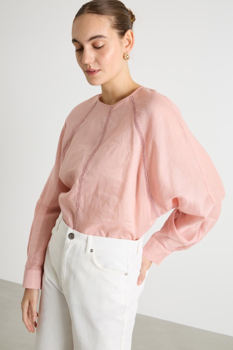 Lightweight ramie gauze blouse Intrend